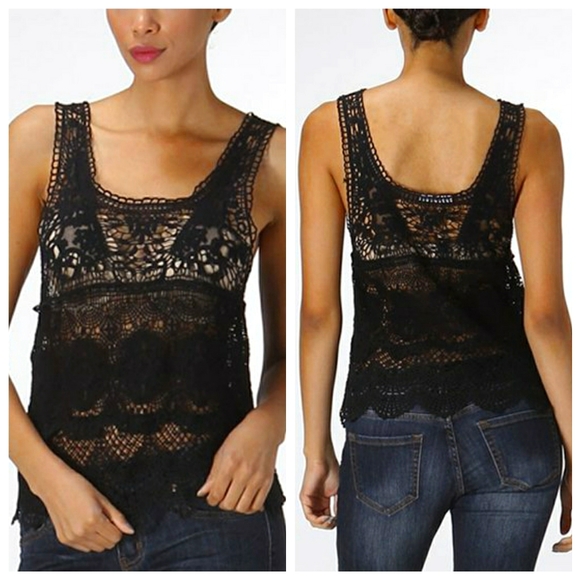 🔥3/$30 Crochet Tank Top - Picture 1 of 10